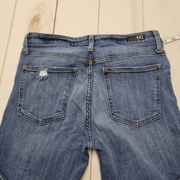 Kut from the Kloth Juliet slouchy boyfriend jeans dark wash distressed - Picture 9 of 9